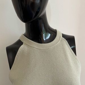 ANN TAYLOR sleeveless sage green sweater.  Large